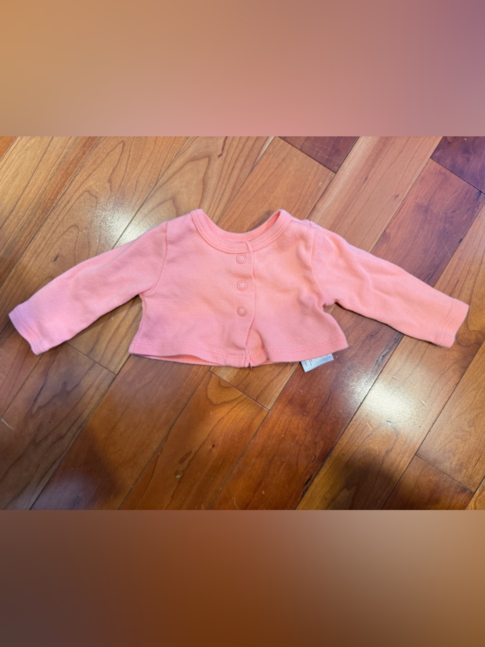 Carter's Coral Snap-Front Newborn Top